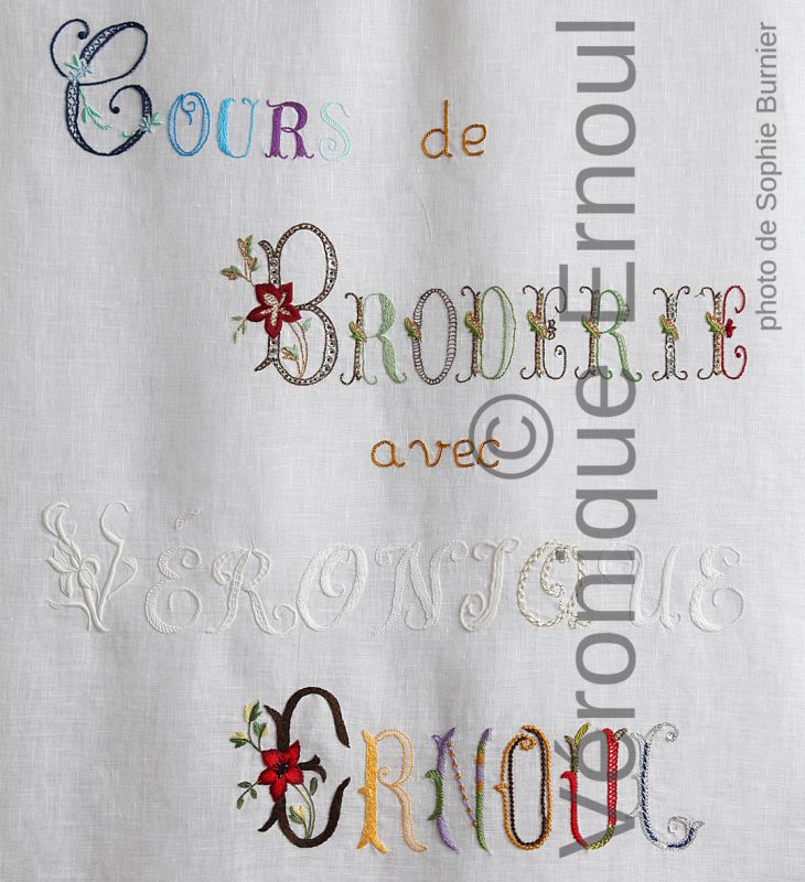 Invitation à la broderie couleur, blanche, bretonne