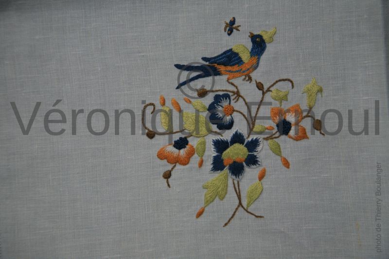 Serviette de table au motif de Moustier