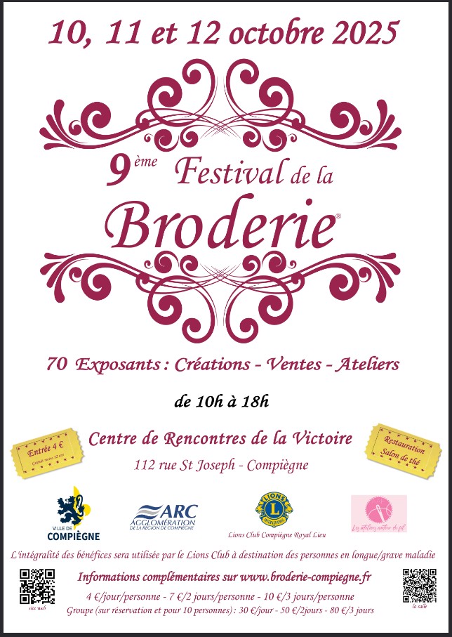 Illustration du salon à Festival de la Broderie